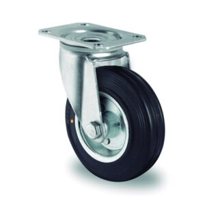 RUEDA BASIC SWS4 R0N GOMA NEGRA 125 GIRATORIA 20C0120 CASCOO