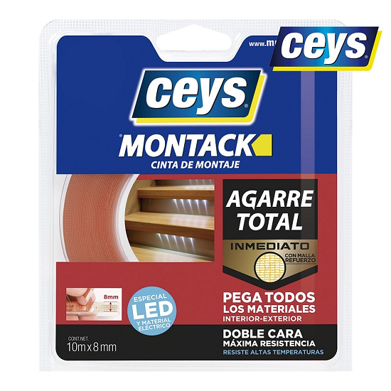 CINTA DOBLE CARA (ESPECIAL TIRA LEDS) 8MM X 10MT REF,507218 CEYS