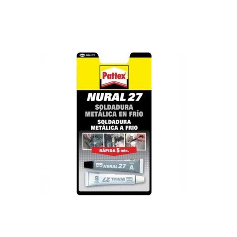 NURAL 27 SOLDADURA METALICA EN FRIO RAPIDA 22ML REF,1768322 PATTEX –  Soldufer