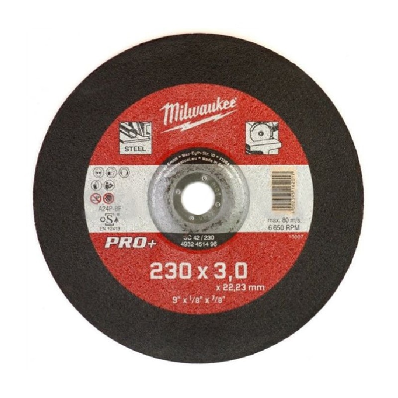 206850-4002395326259-DISCO-CORTE-METAL-SC42-230X3-0X22-2-PRO-4932451498-MILWAUKEE DISCO CORTE METAL SC42 230X3.0X22.2 PRO+ 4932451498 MILWAUKEE - Imagen 1